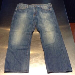 Lucky Brand Men's 40 x 31 Blue Jeans Vintage Straight Leg Zip Fly Denim Made USA